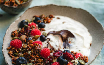 Whole Milk Yogurt Bowls with Coconut Pepita Granola & Berries