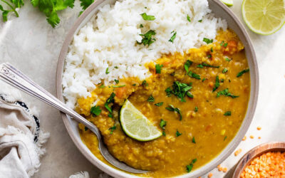 Lentil Carrot Curry with Brown Rice
