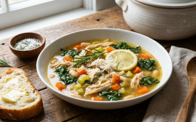 Lemon Rosemary Chicken Soup